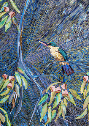 
                  
                    Load image into Gallery viewer, THE SACRED KING FISHER Fine Art Print - Saltbush Kitchen
                  
                