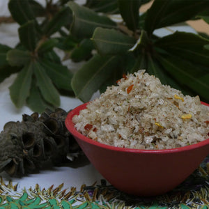 
                  
                    Load image into Gallery viewer, The Campfire Salt with Smoked Sea Salt Flakes and Australian Botanicals - Saltbush Kitchen
                  
                